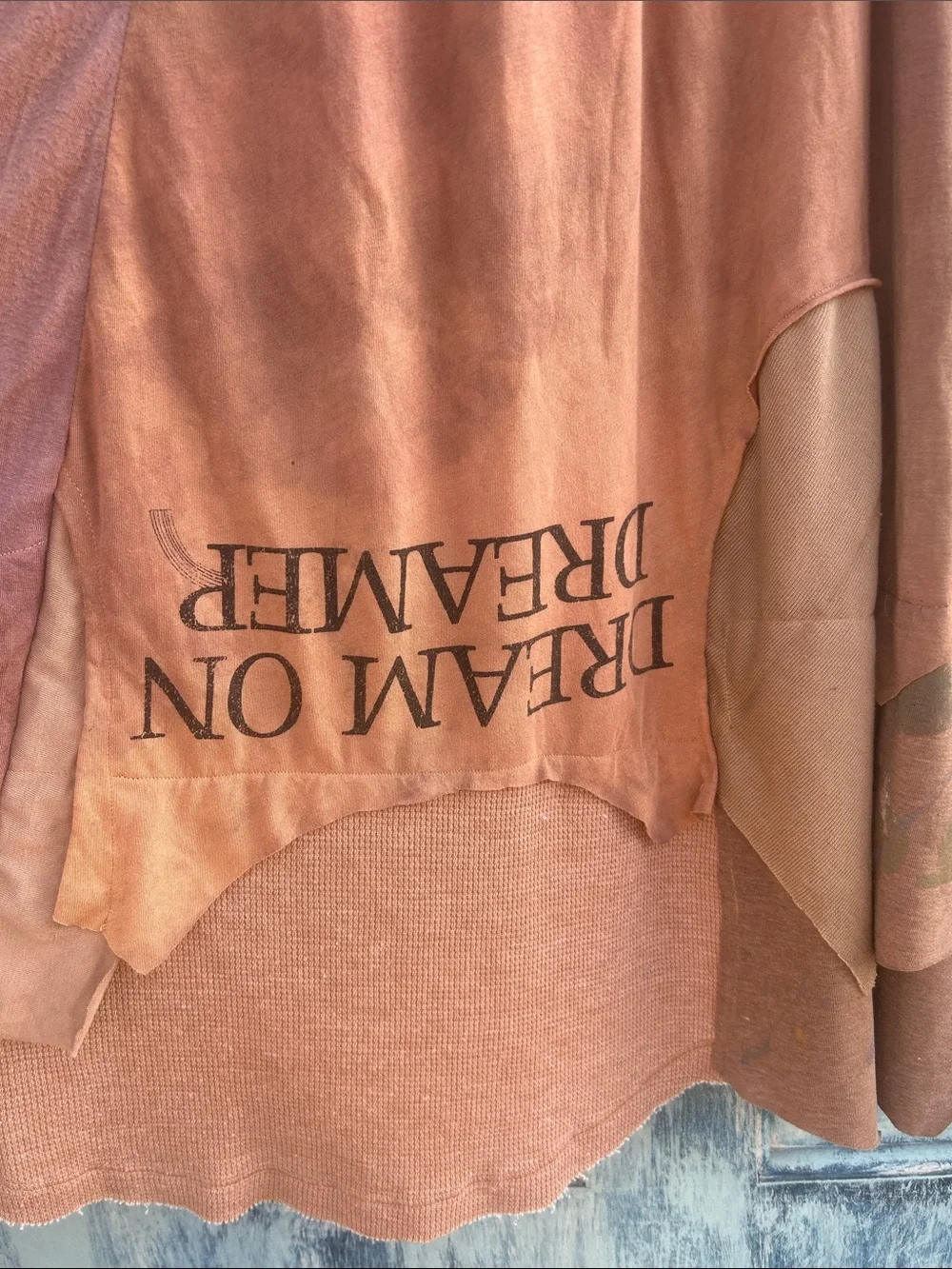 Upcycled patchwork t shirt maxi skirt